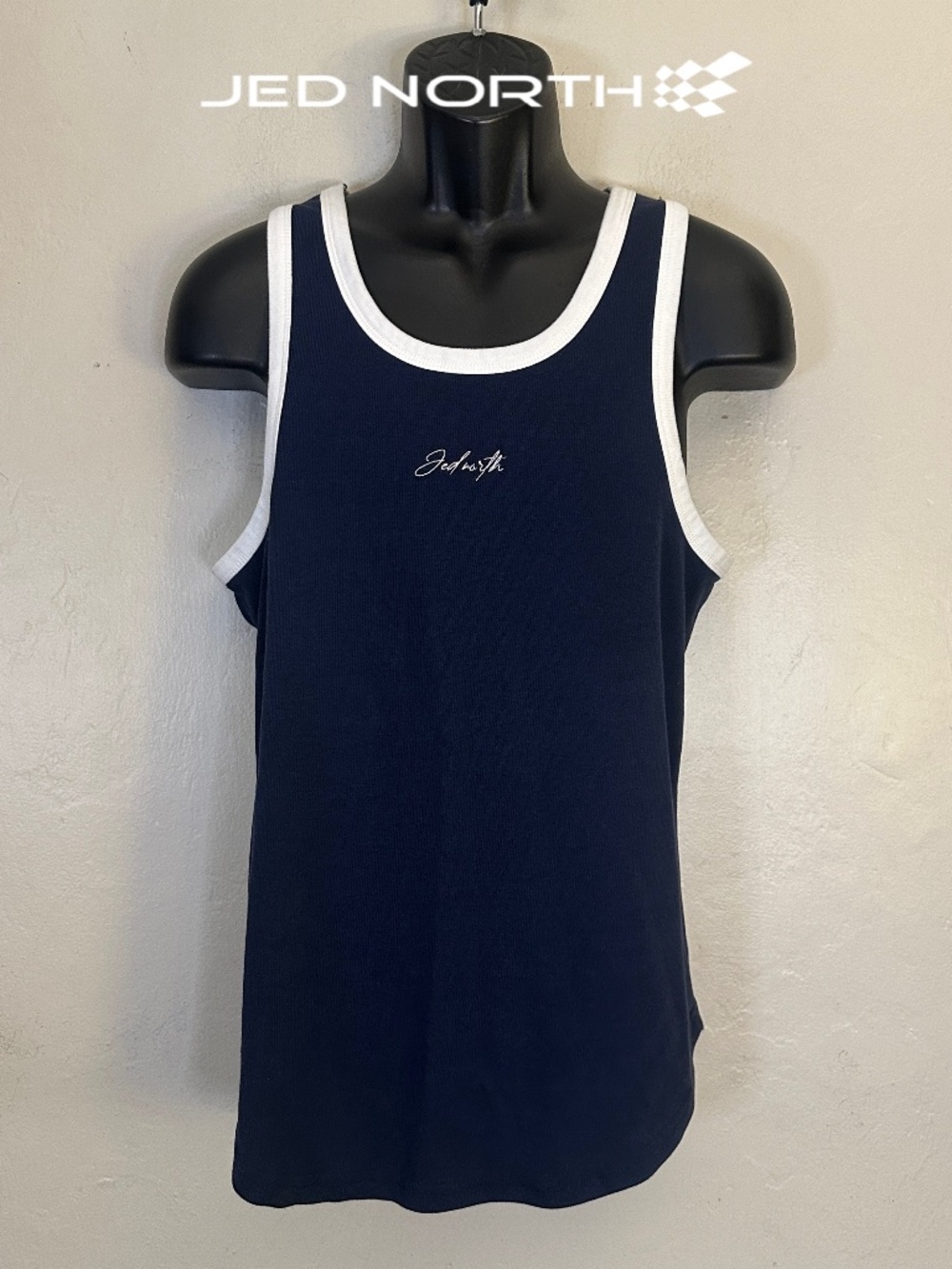 Jed North Ribbed Tank Top XL tight stretch fit Gently worn 63% cotton/34% poly